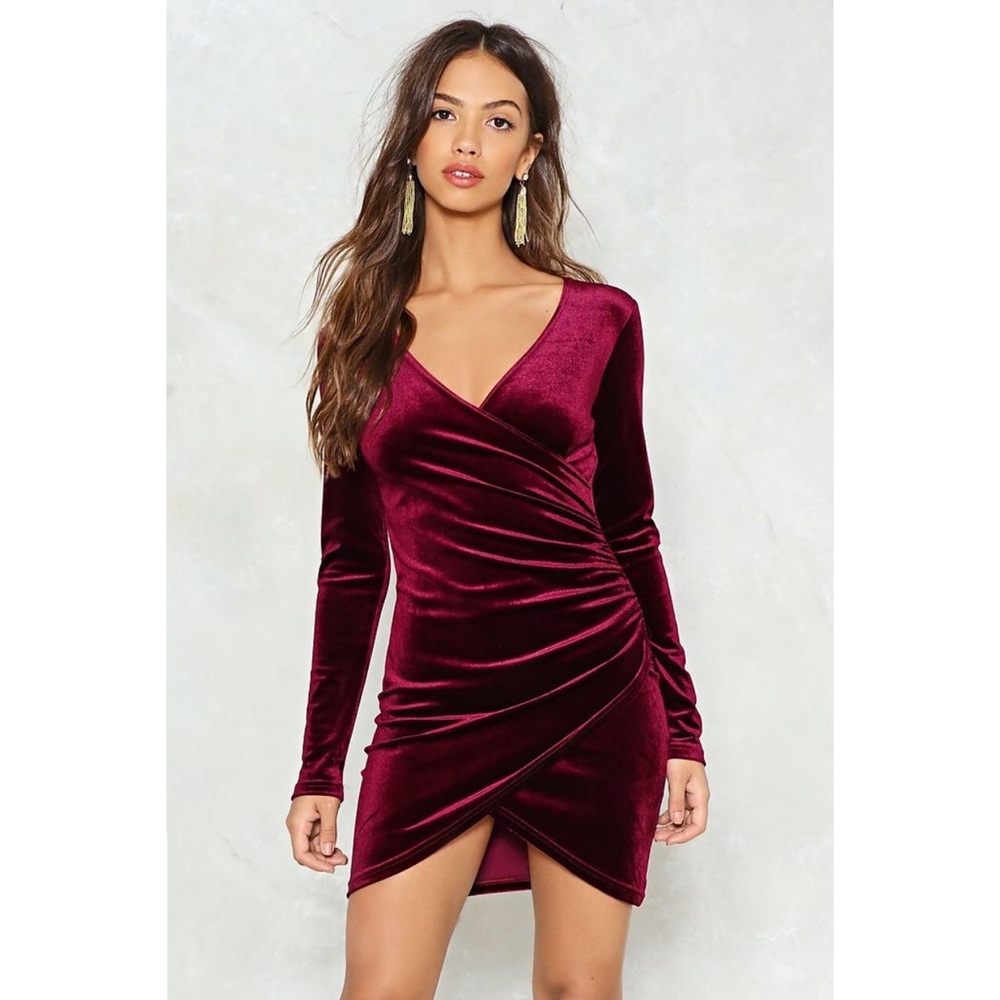 NWT Nasty Gal Velvet Dress